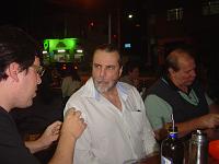  Pessoal janta apos o encontro. Benito, Alain e Picoloto